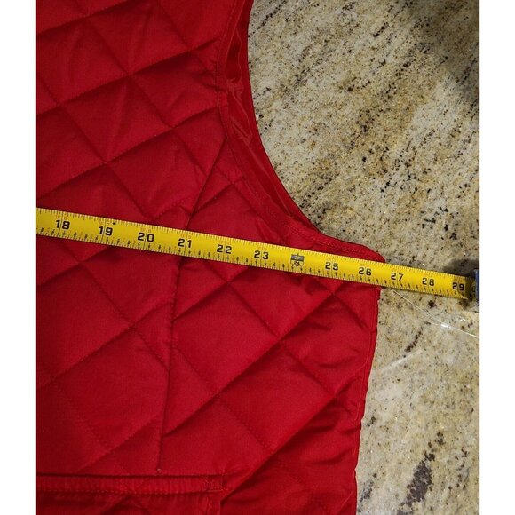 New! St. John’s Bay Womens Plus Size 2X Quilted Puffer Vest Full Zip Pocket Red - Picture 3 of 12